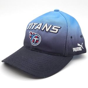 Vintage‎ Tennessee Titans Puma NFL Pro Line Strapback Hat Football Cap Blue 90's